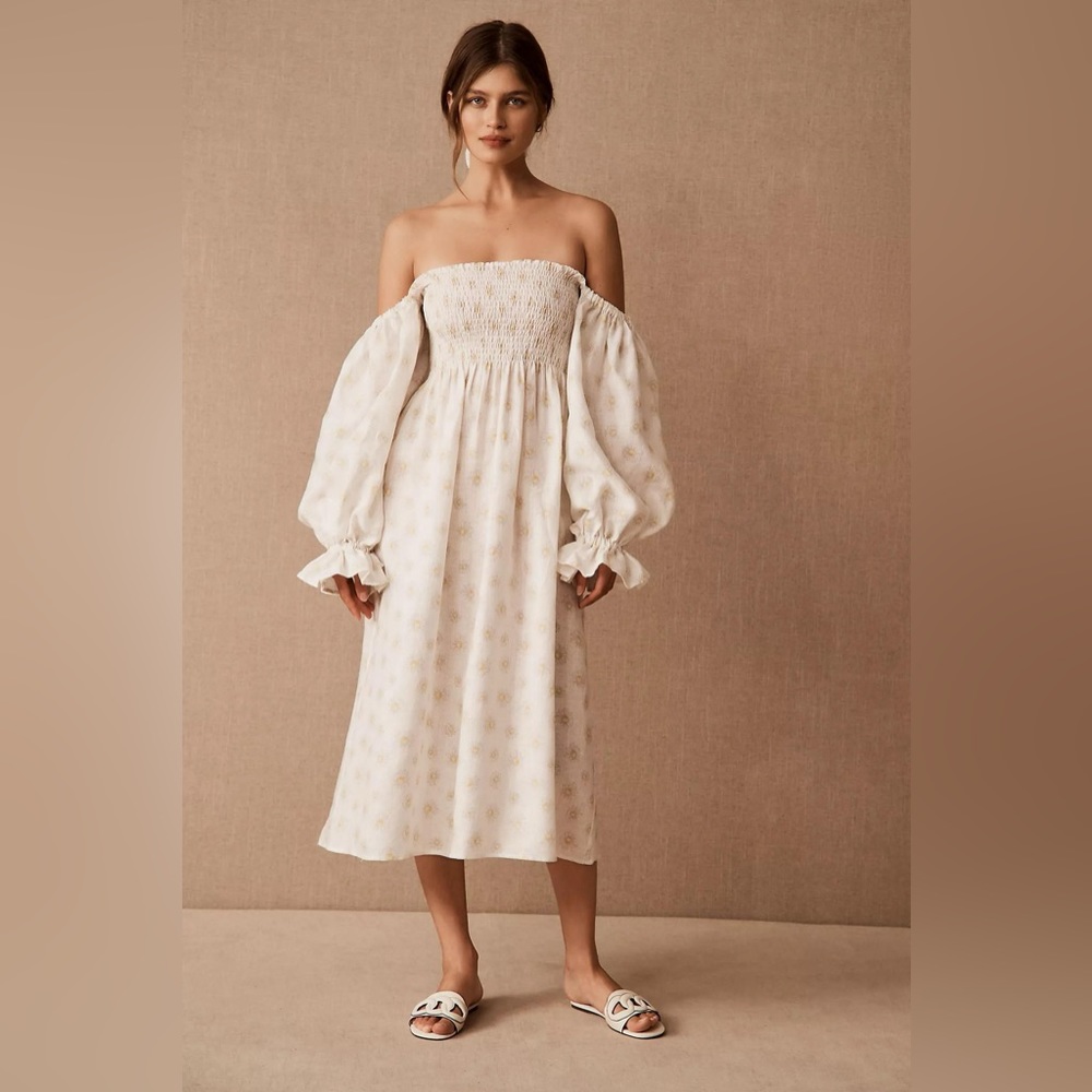 The Sleeper Atlantic Linen Daisy Dress